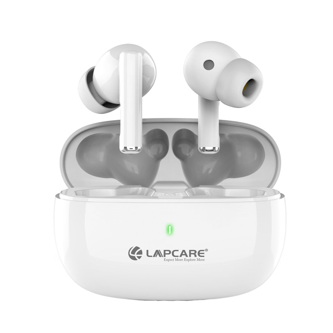 Twinpod 3 5.3V BT Earbuds upto 18 hours Playtime- White (LBTB-225)