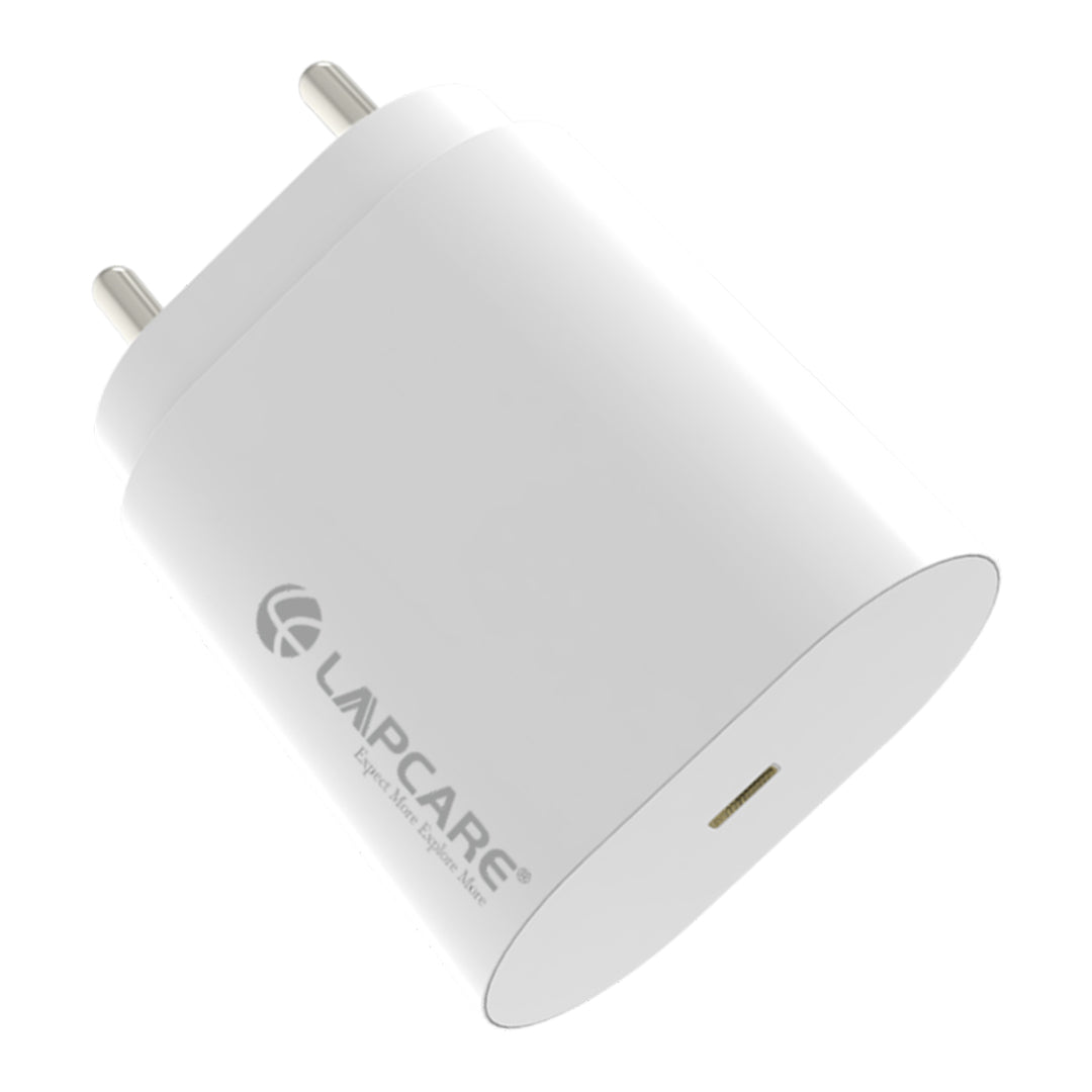 LAPCARE Type-C PD 27W Quick Wall charger With compact design (LQW-404)