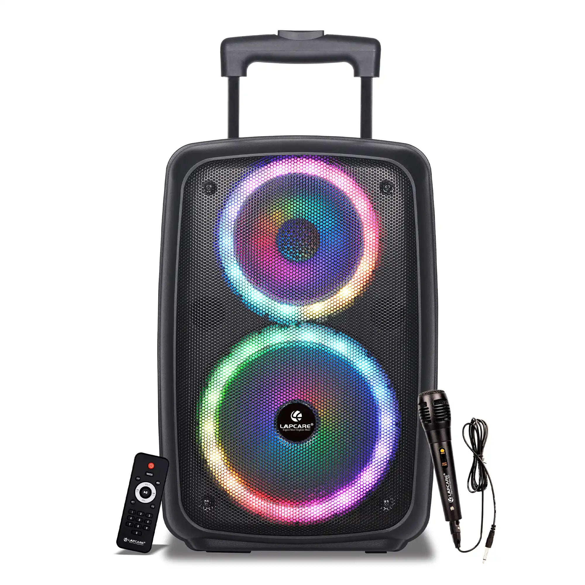 ROCKSTAR Portable 30W wireless Trolley Speaker with Wired Mic