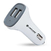 15W Car Charger with 2 USB Ports- White -(LCC-111)