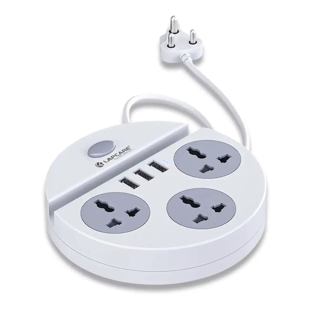 Smiley 3AC Socket Power Extension with 3 USB (Lapex-003)