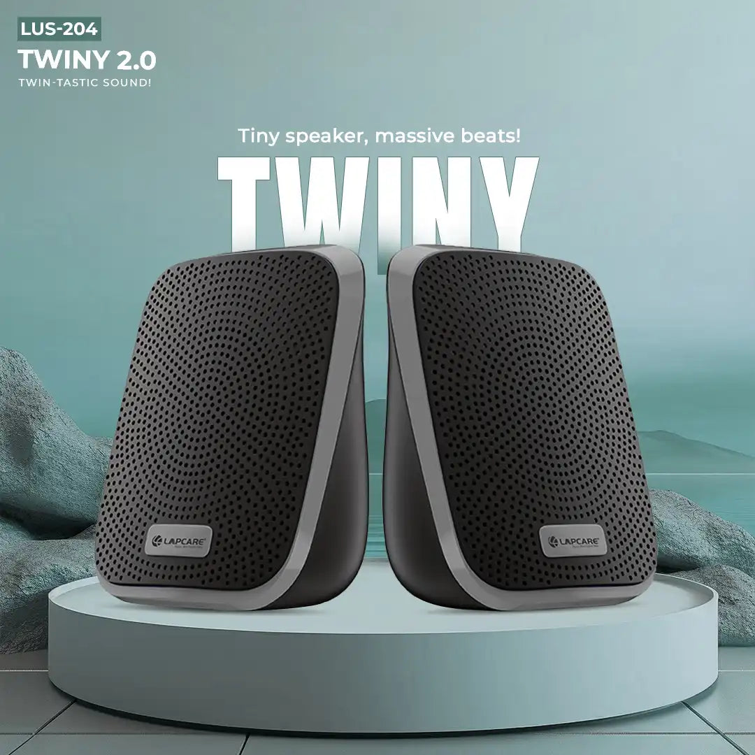 Twiny 2 Computer Speaker Grey (LUS-204)