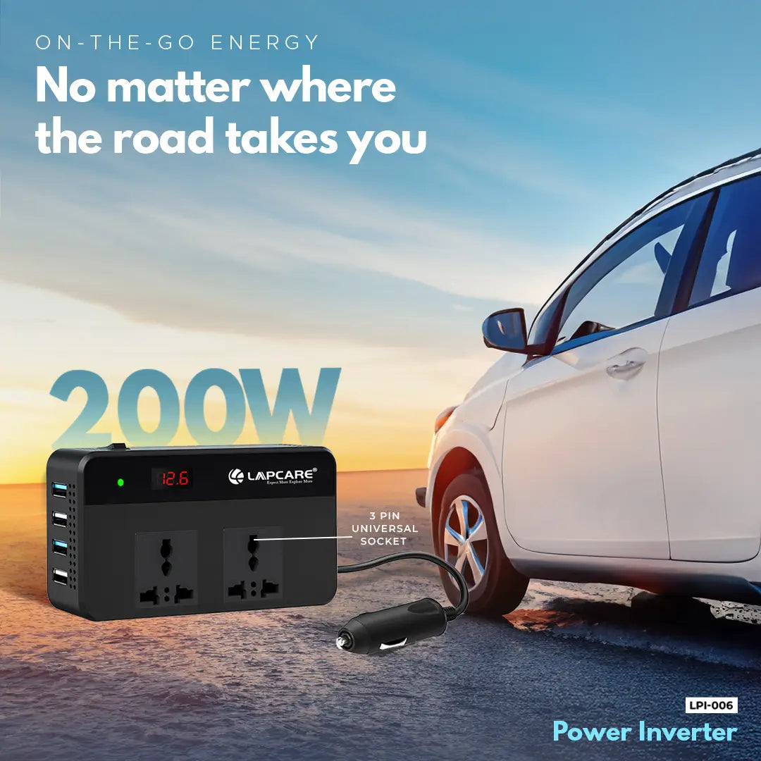 200W Power Inverter With USB Fast - Charging Port (LPI-006)