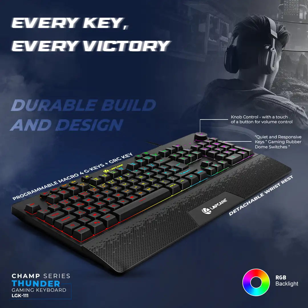 Thunder Champ Gaming Membrane Keyboard (LGK-111)