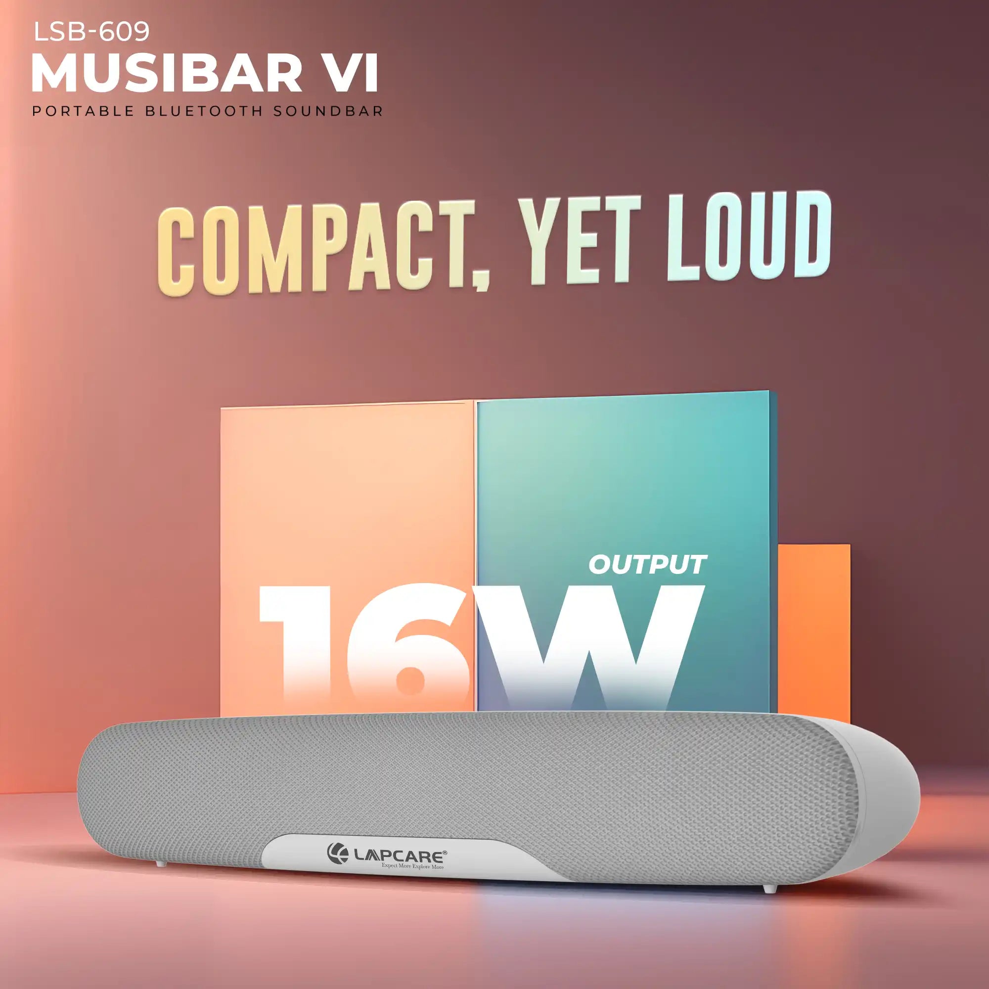 Musi Bar VI Portable 16W BT Soundbar Grey (LSB-609)