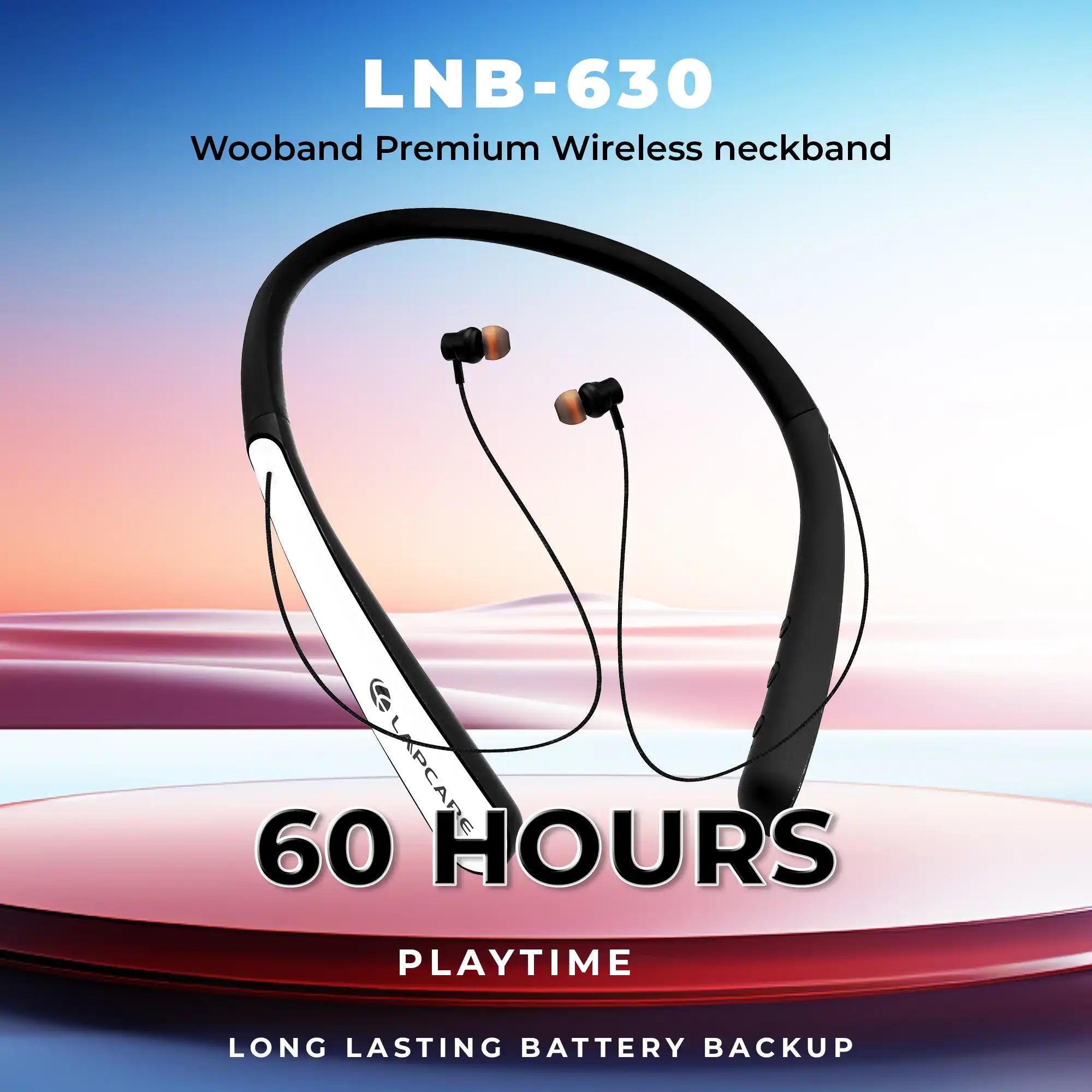 WOOBAND Premium Wireless neckband Black (LNB-630)