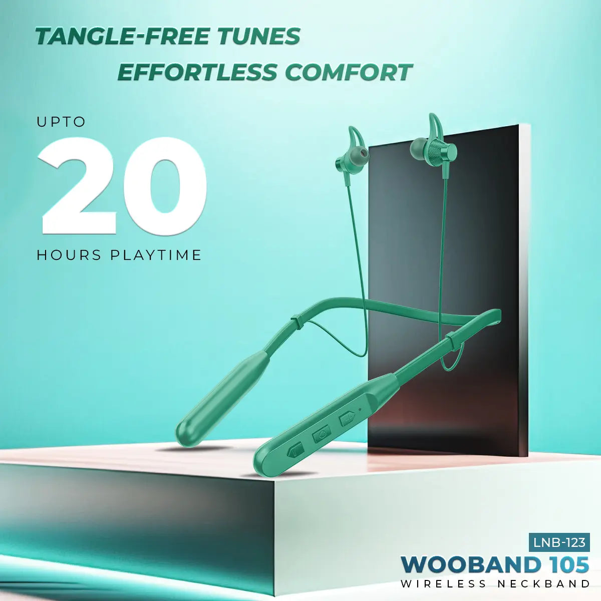 Wooband 105 Wireless Neckband Green (LNB-123)