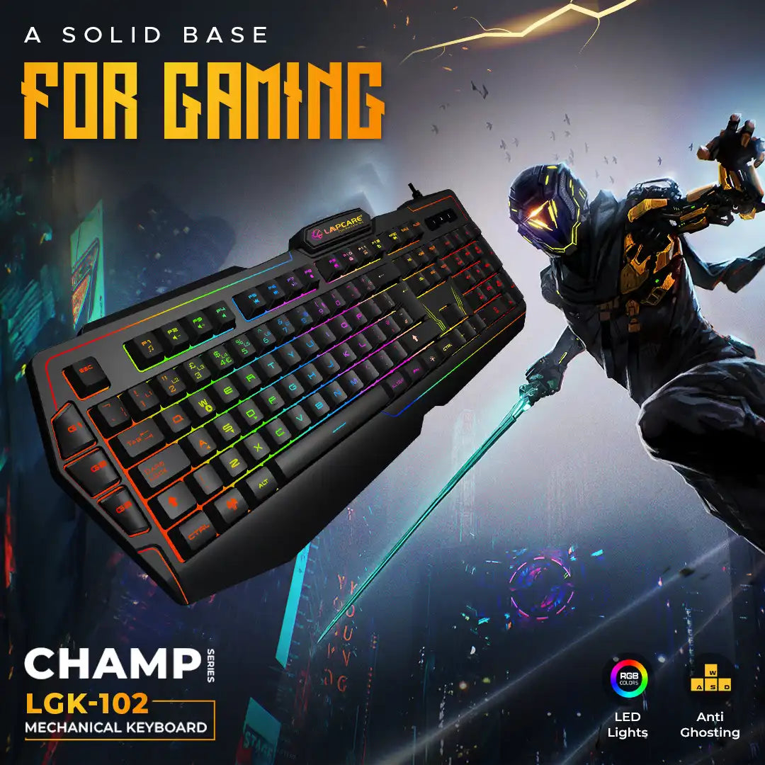 Champ LGK-102 RBG Membrane Gaming Keyboard with Macro keys