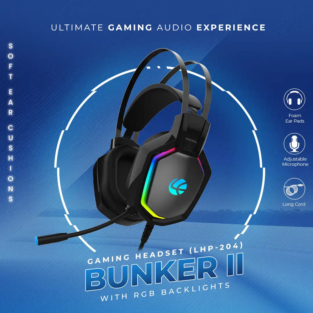 Bunker II Champ Gaming Headset 3.5mm+USB Jack (LHP-204)