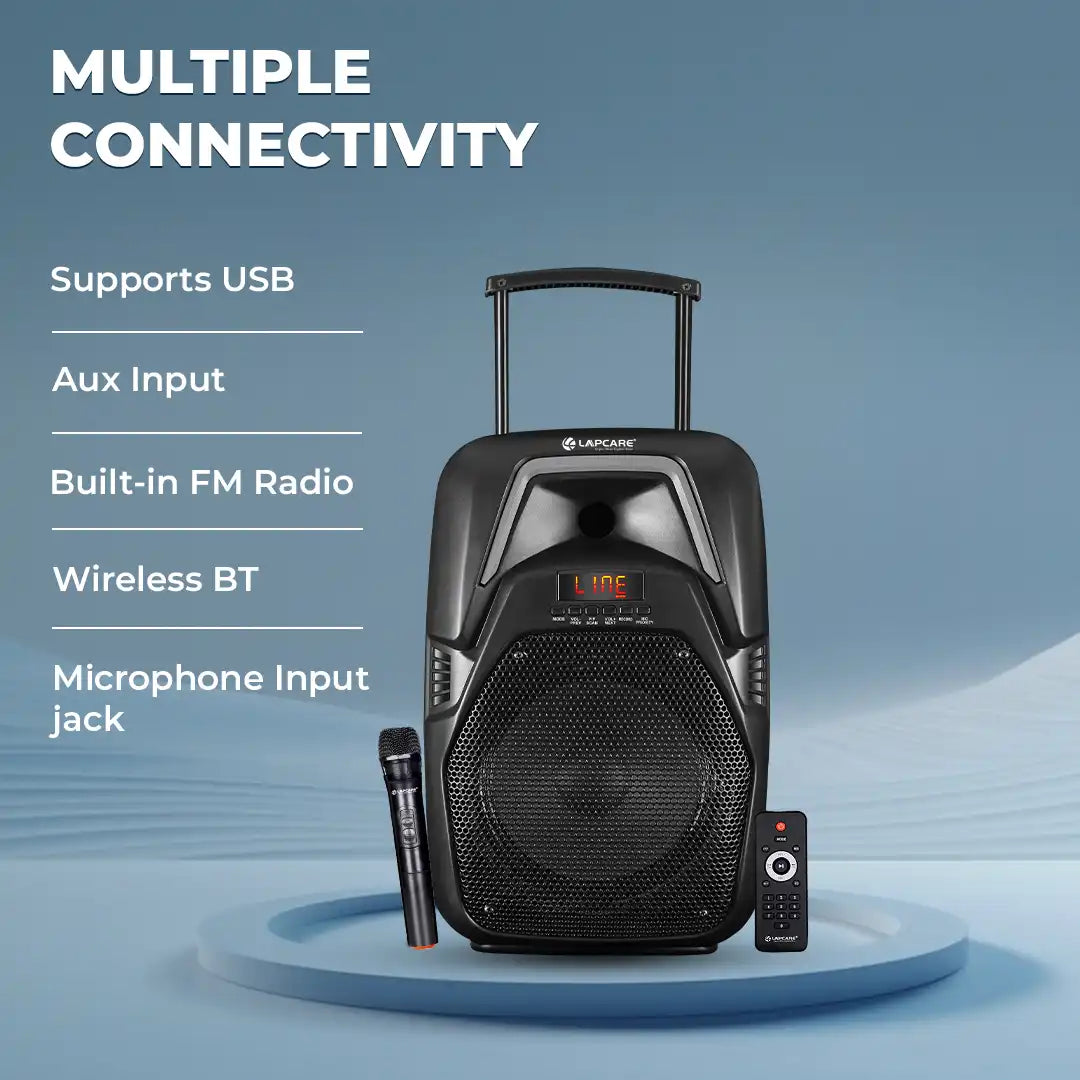 LAPSONIC IV 40W Portable Trolley Speaker with Wireless Mic (LTS-612)