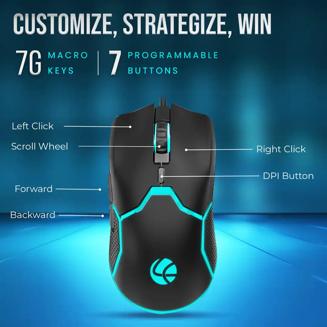 Champ Razor Gaming RBG Mouse 3600dpi (LGM-204)