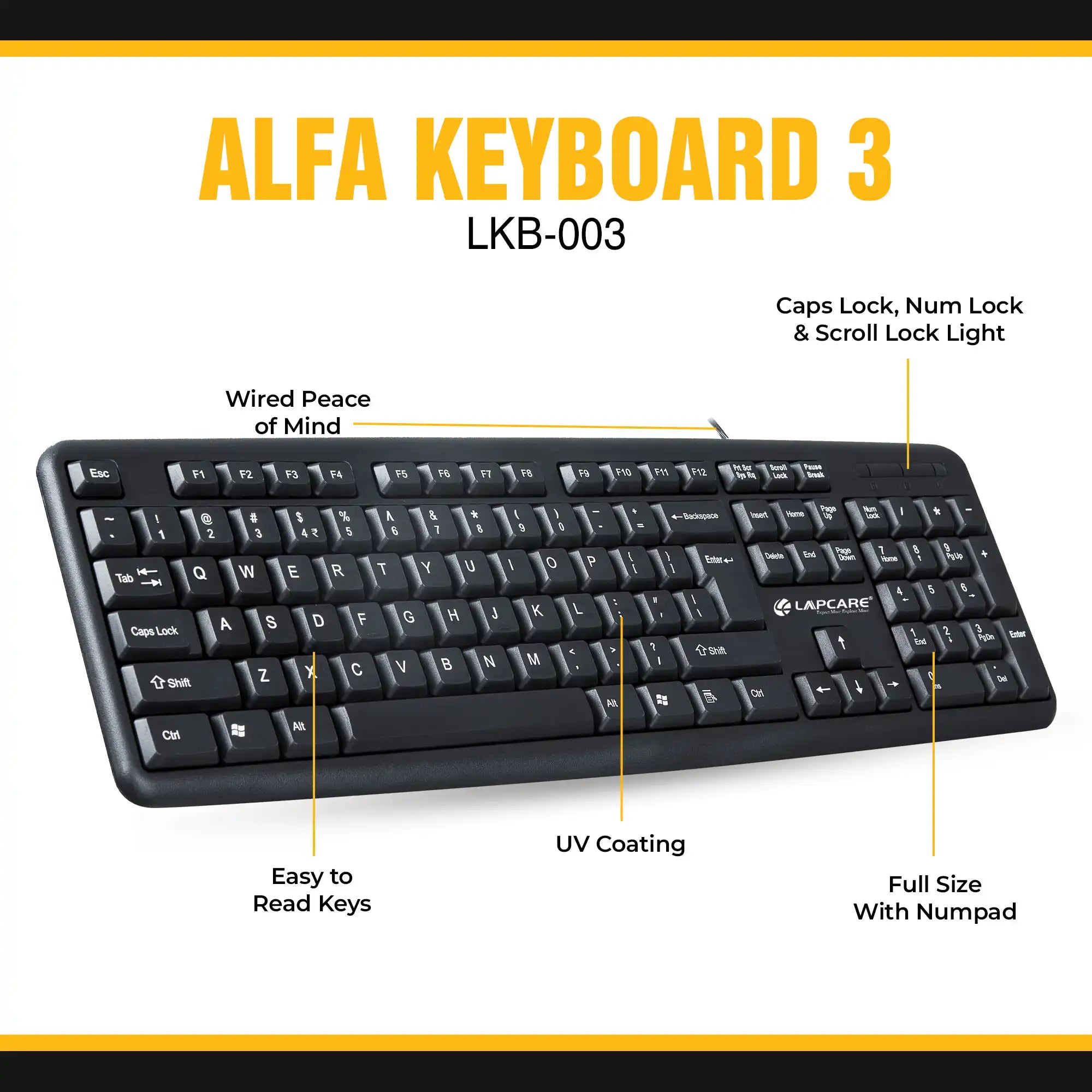 Alfa 3 Wired USB Keyboard