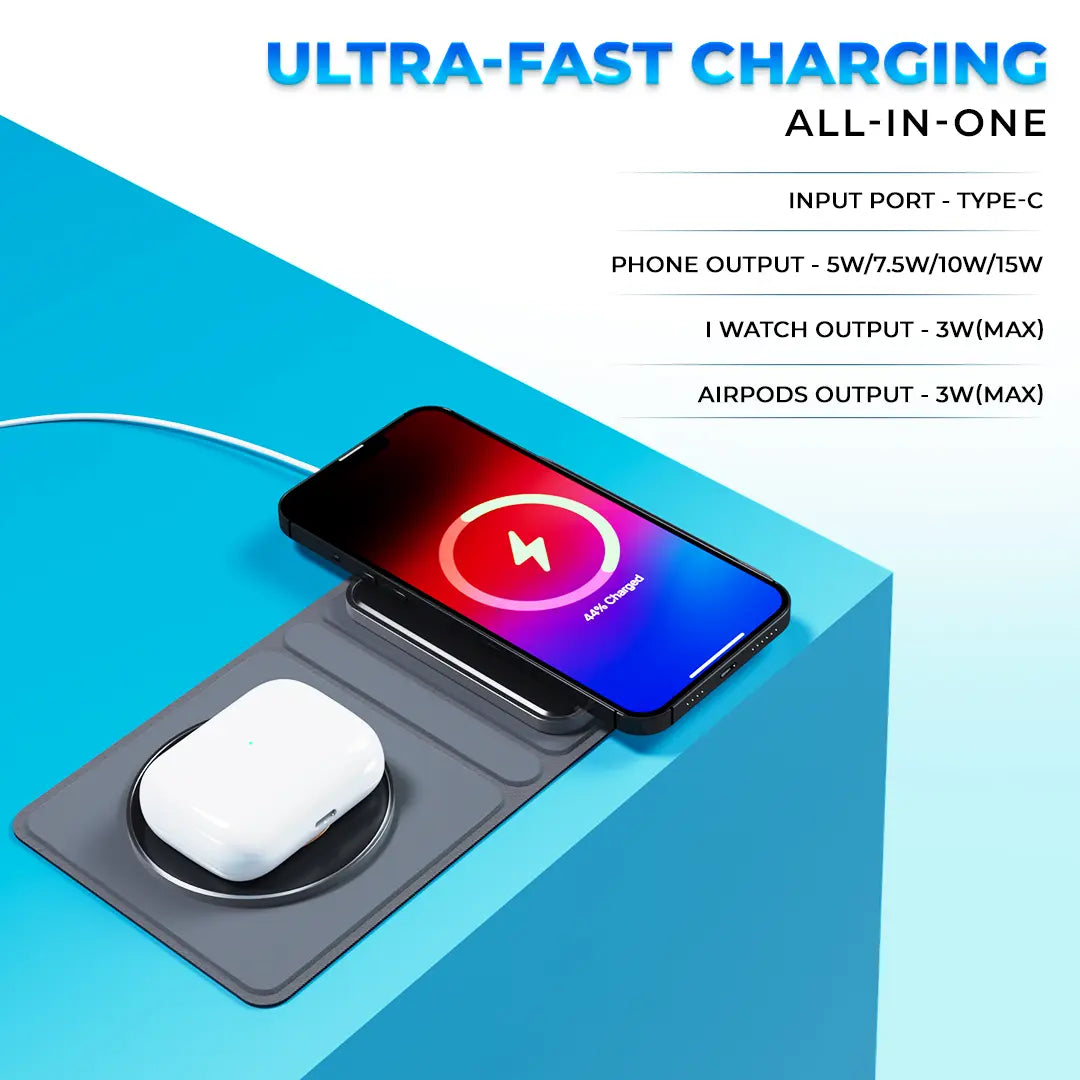 VIO 2 IN 1 Wireless Charging Stand With Multiple Protection (LWC-663)