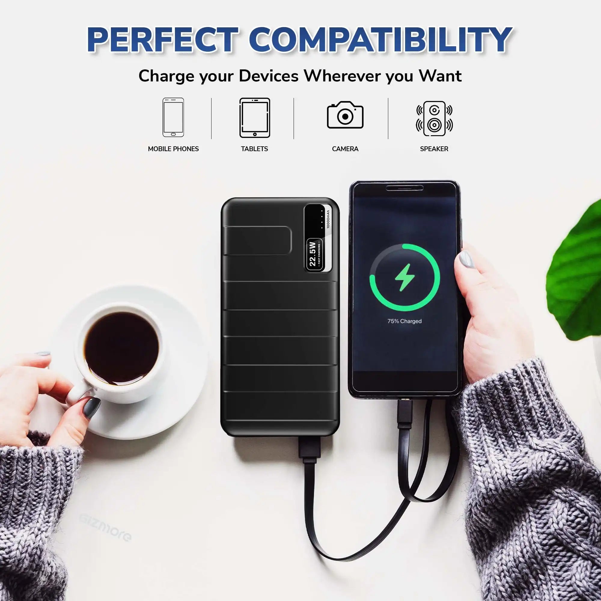 Blaze 22.5W Fast Charging 10000mah Power Bank Black (LPB-015)