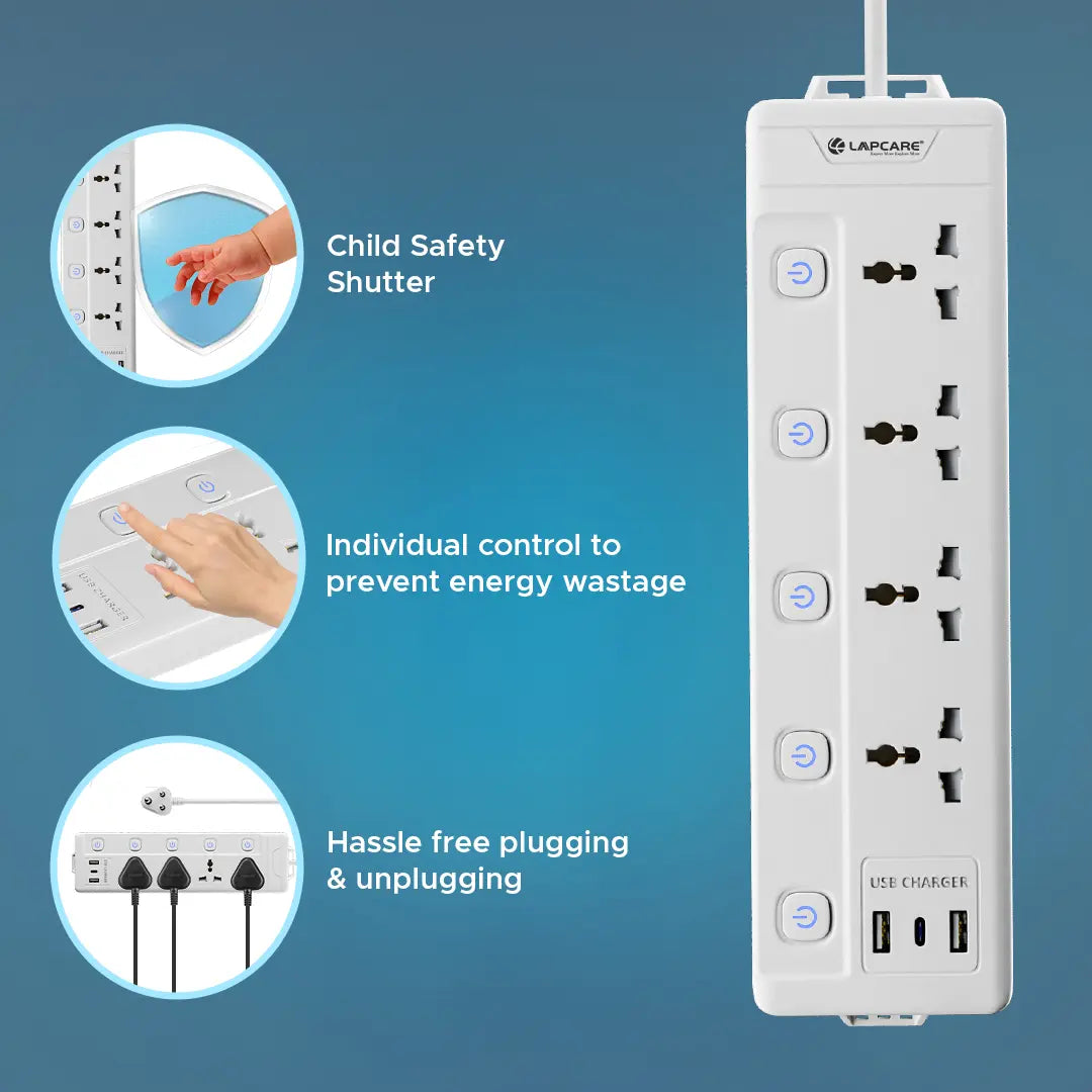 Surgee Smart With 4AC Outlet, 2 USB, Type-C (LPS-114)