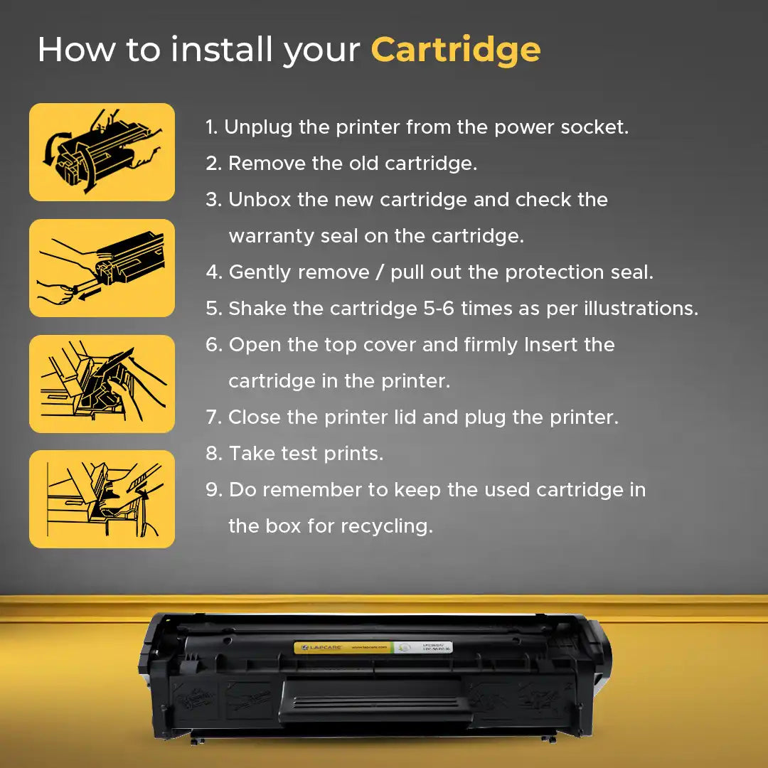 Toner Cartridge compatible for (2612A) HP 1010/1012/1015/1018/1020/1022/1022n/1022nw