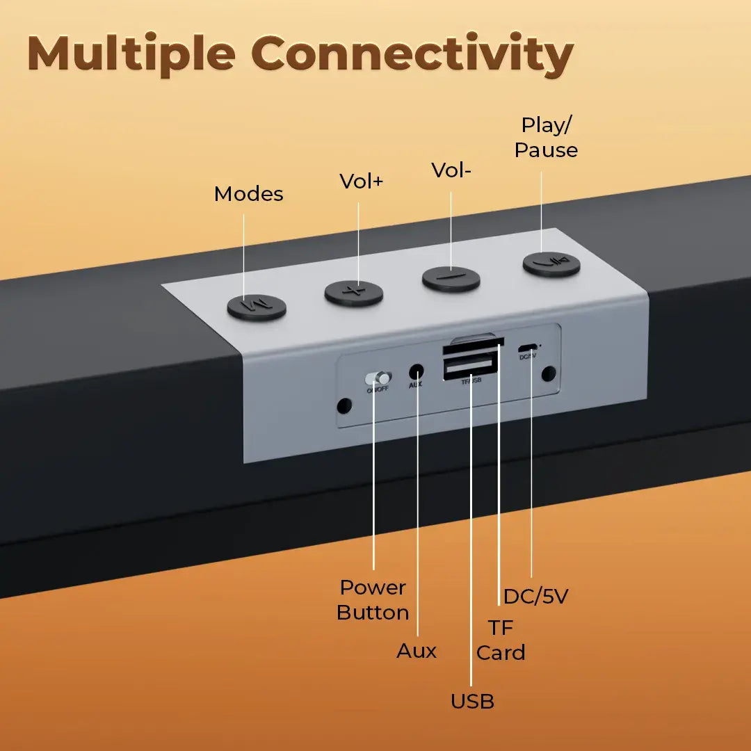 MUSI BAR 7 16W Portable BT Soundbar With Dynamic Drivers Black (LSB-615)