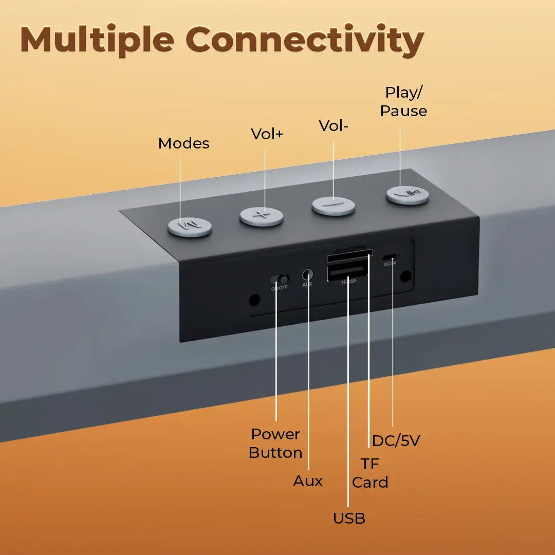 MUSI BAR 7 16W Portable BT Soundbar With Dynamic Drivers Grey (LSB-615)