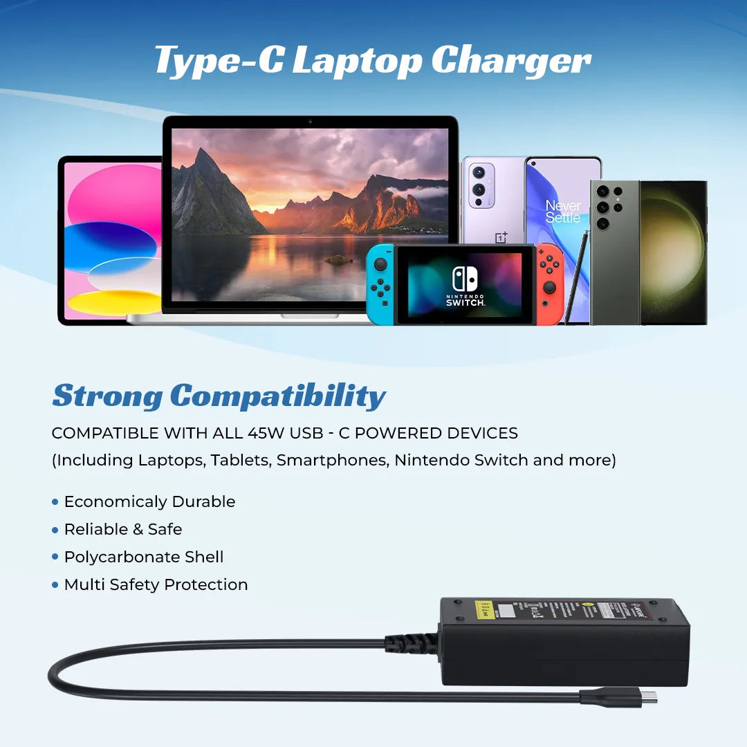 Type-C 45W Universal Laptop Adapter