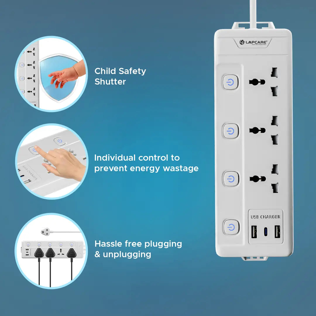 Surgee Smart With 3AC Outlet, 2 USB, Type-C (LPS-111)