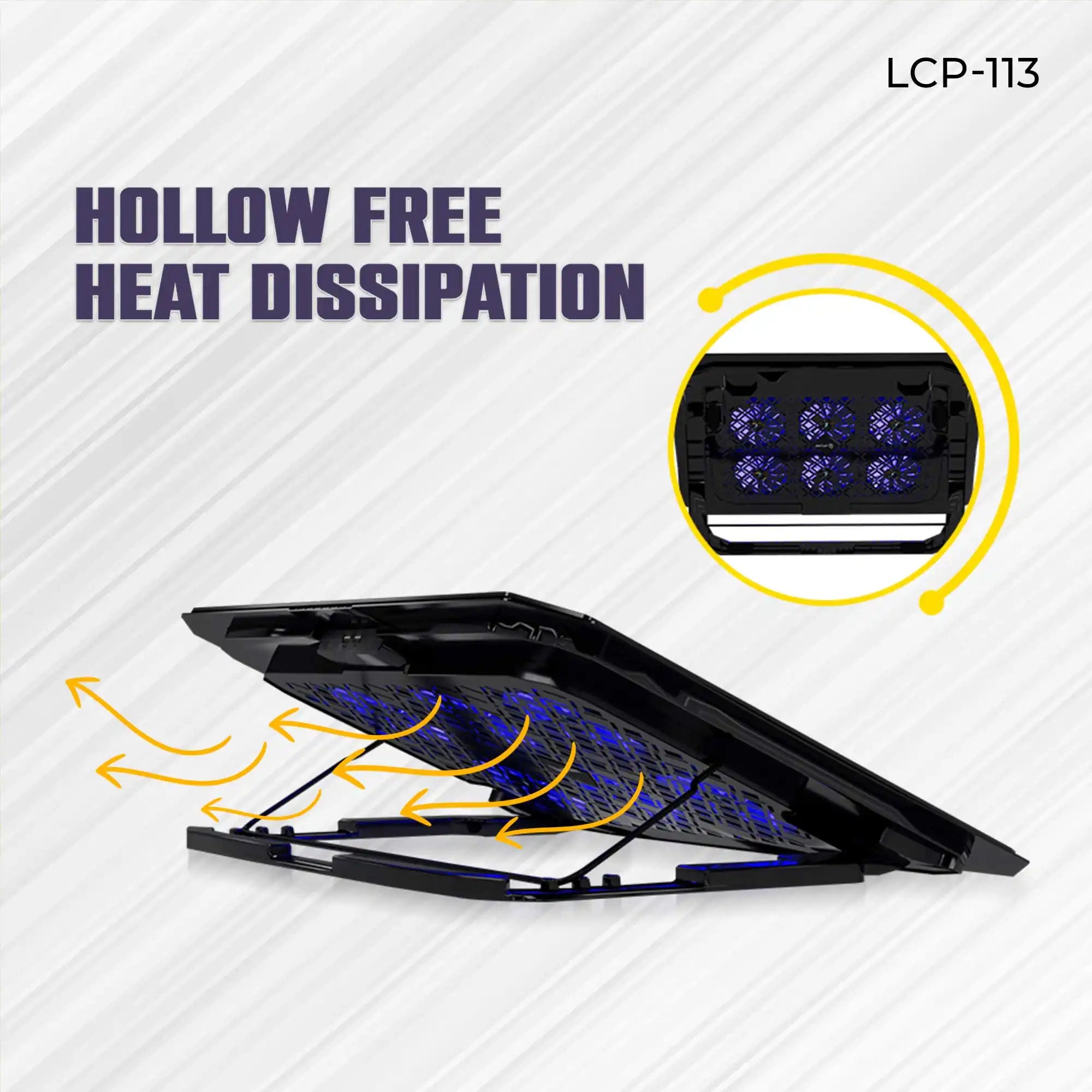 Chillmate PRO Cooling Pad with 6 Fans Laptop Stand