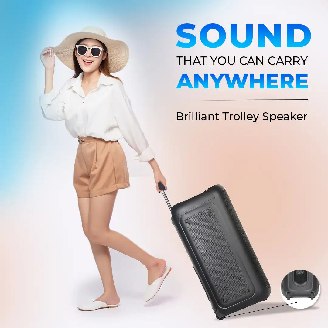 LAPSONIC III Portable 50W wireless trolley speaker with	Wireless Mic (LPS-333)