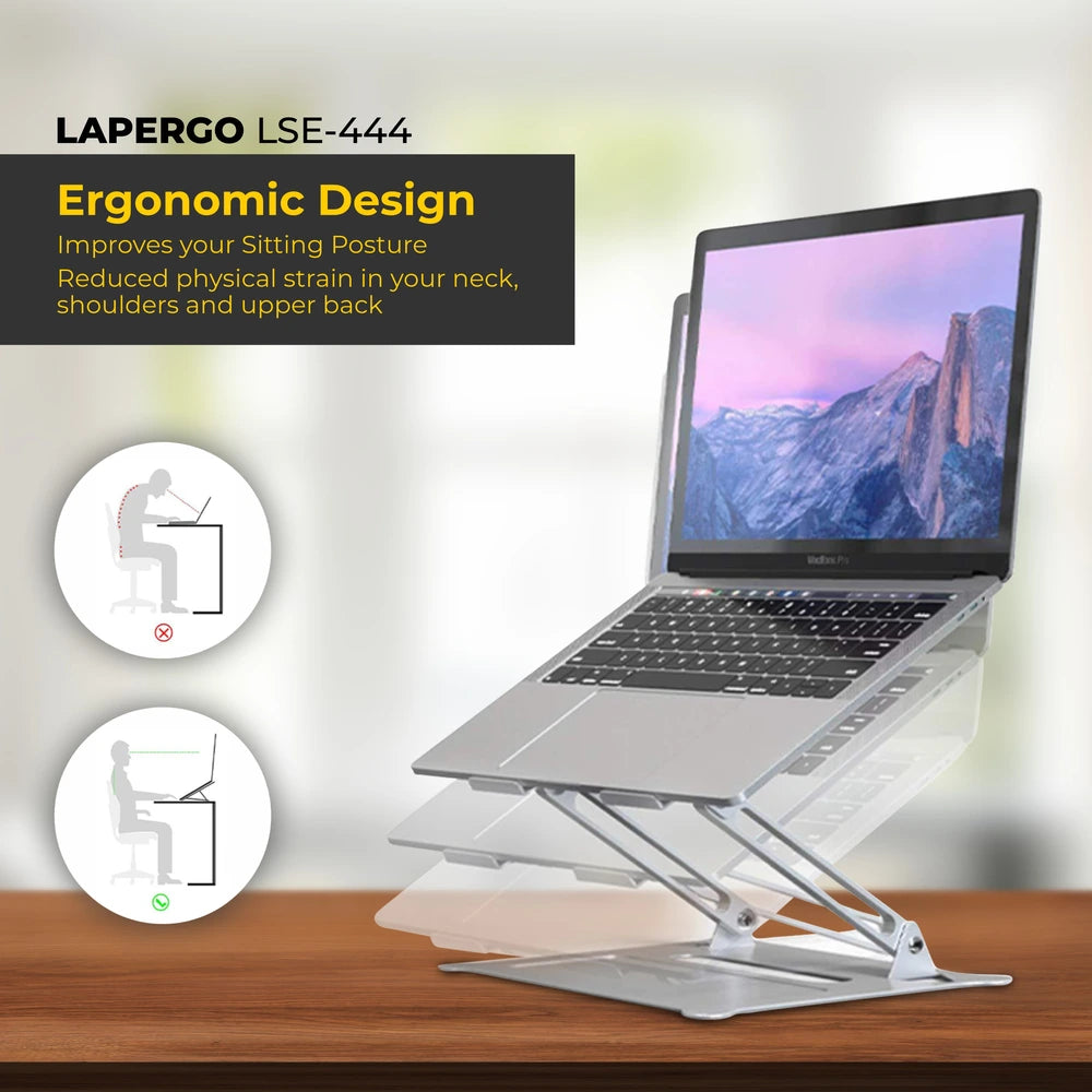 LAPERGO - Aluminum Multi Level Laptop Stand upto 17" Laptop